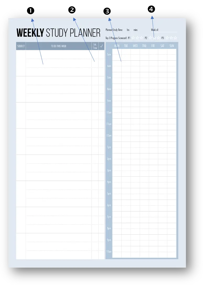Weekly Study Planner