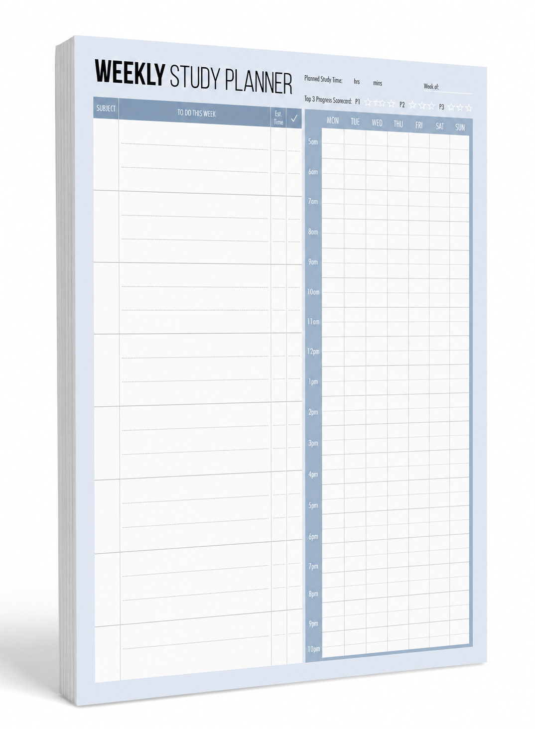 Weekly Study Planner