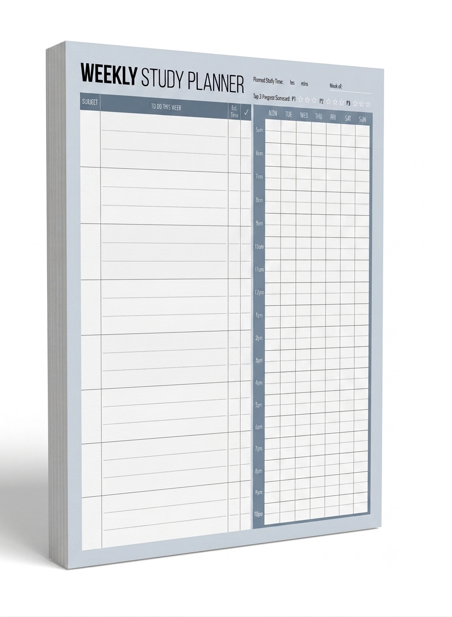 Weekly Study Planner Mockup